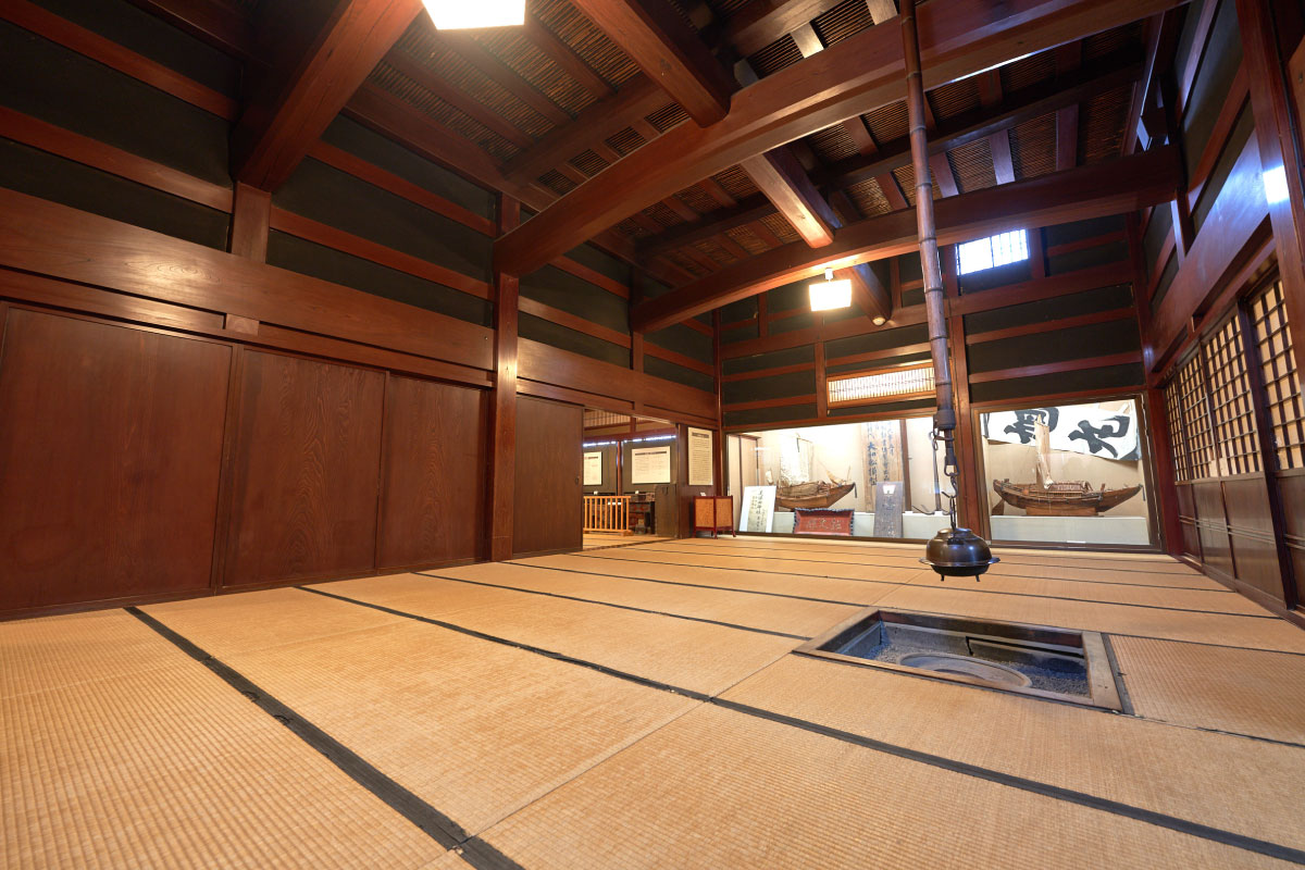The Great hall, a spacious room, with old and impressive beams