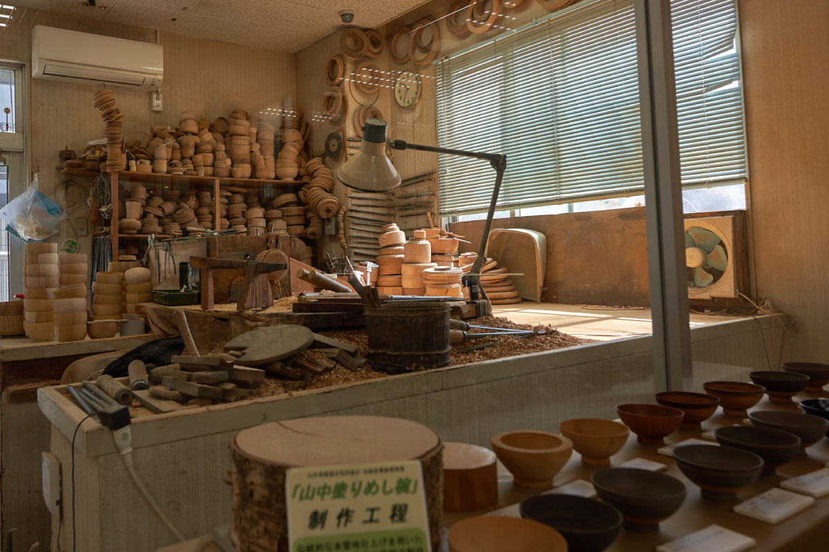 Demonstration of woodturning can be seen 
