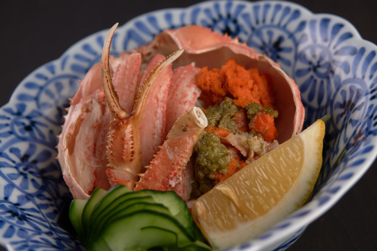 Snow crabs, a famous delicacy appreciated by locals