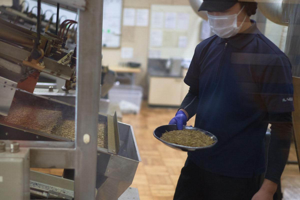 The artisan pays careful attention to roasting.